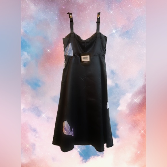 Cynthia Rowley Black Satin w/ Bows & Gems, Sz 0 NWT - Picture 3 of 9